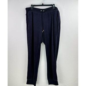Juicy Couture Jogger‎ Pants Womens XL Blue Velour Drawstring Y2K Preppy Lounge